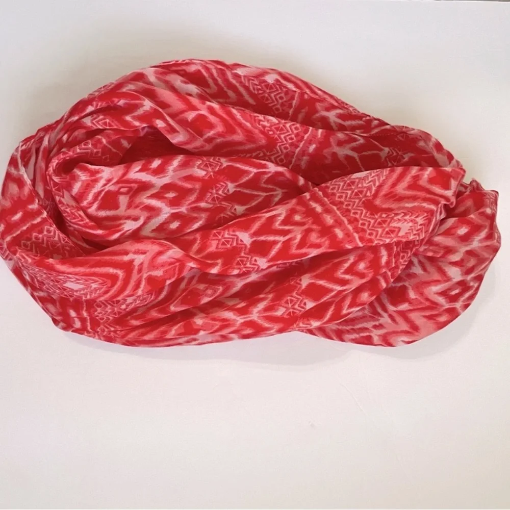 Hobby Lobby Infinity Scarf Lightweight Ikat Tribal Geometric Print Made in India
